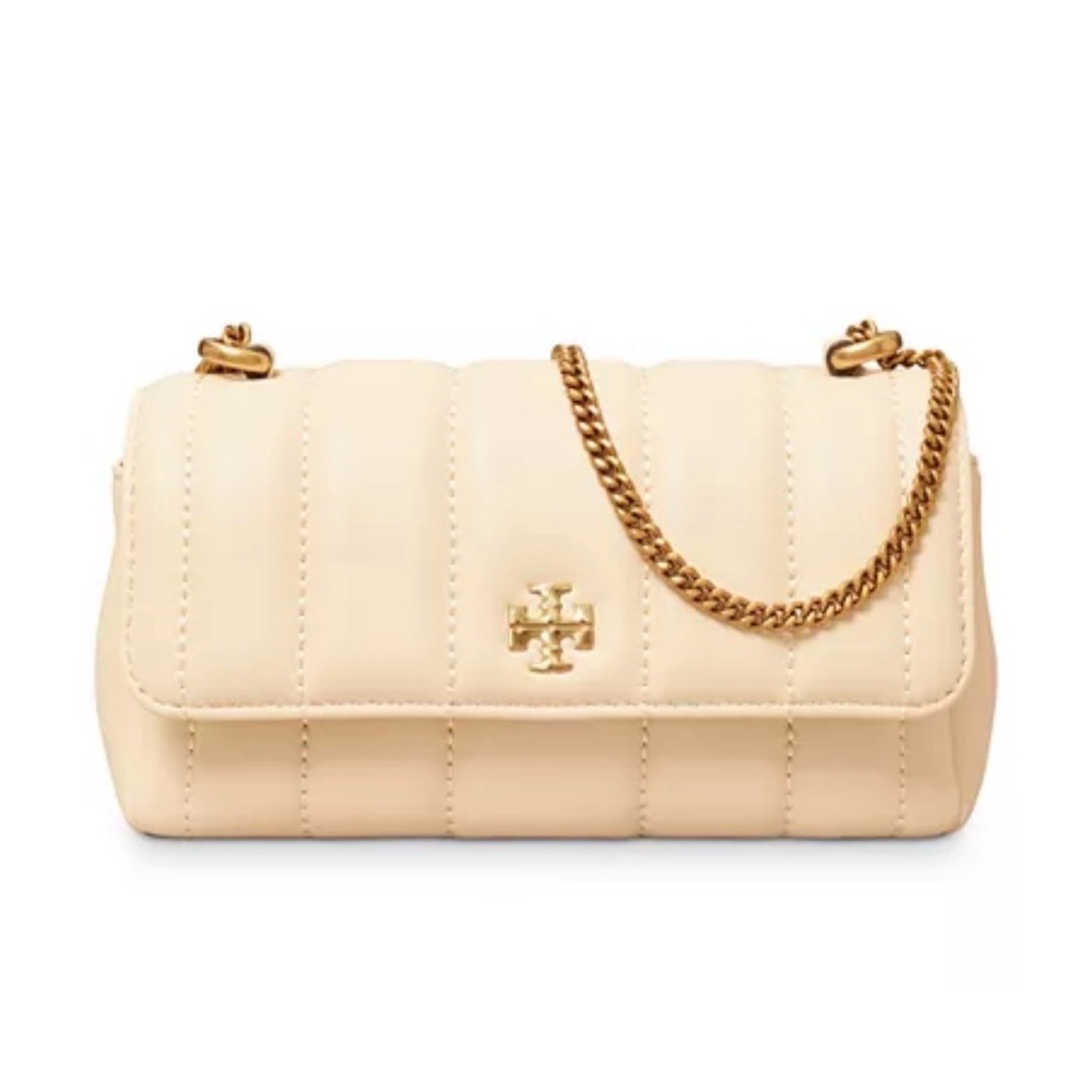 Tory Burch Cream Crossbody Bag with Gold Chain
